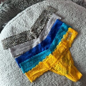 5-Pack Victoria’s Secret Lace Thongs